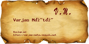 Varjas Máté névjegykártya