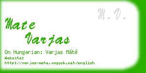mate varjas business card