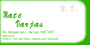 mate varjas business card